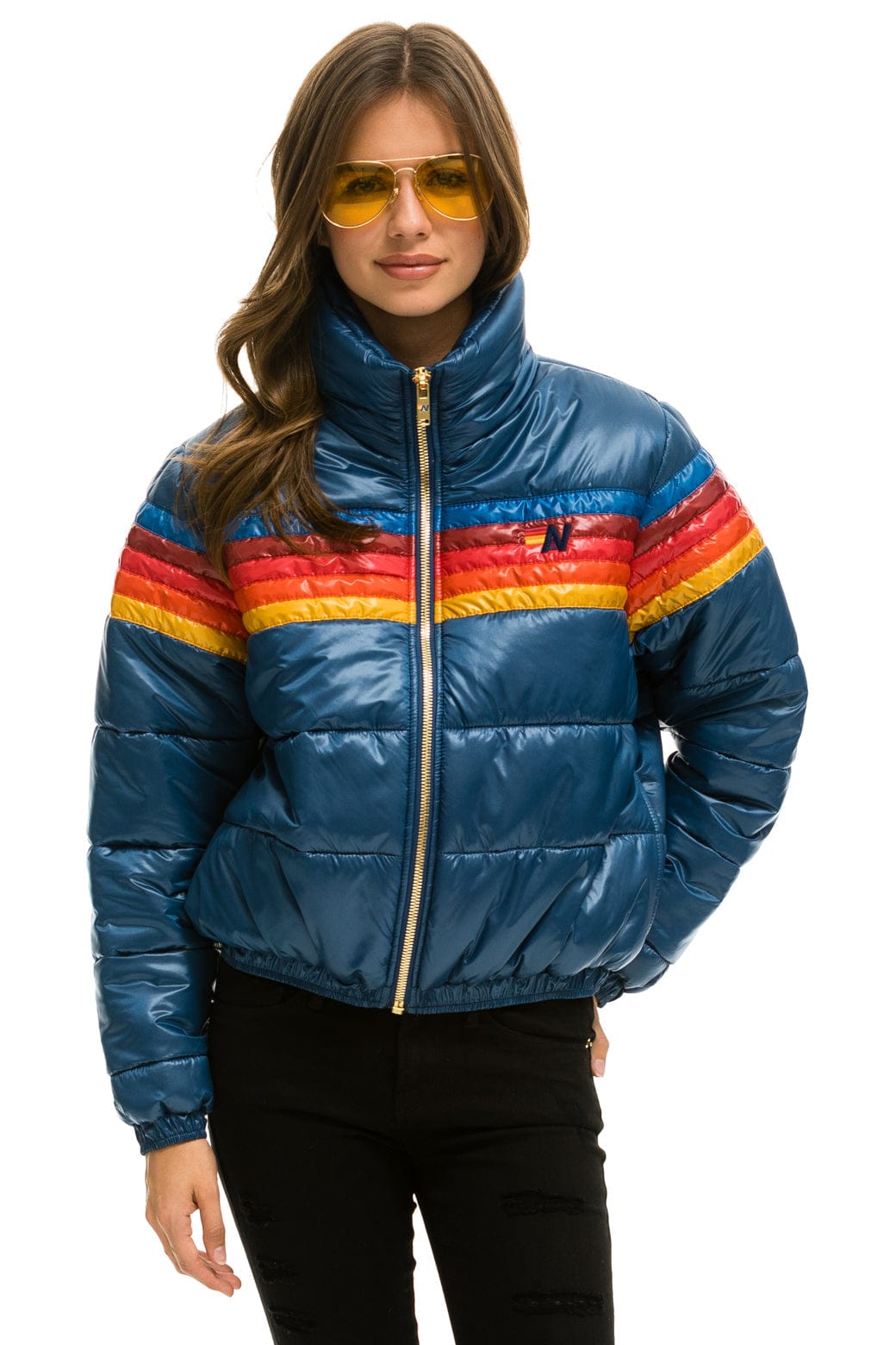 5 STRIPE APRES JACKET - GLOSSY DARK BLUE - Image 4