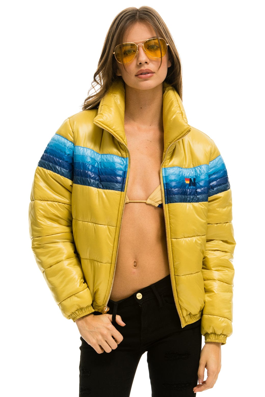 5 STRIPE APRES JACKET - GLOSSY KHAKI - Image 2