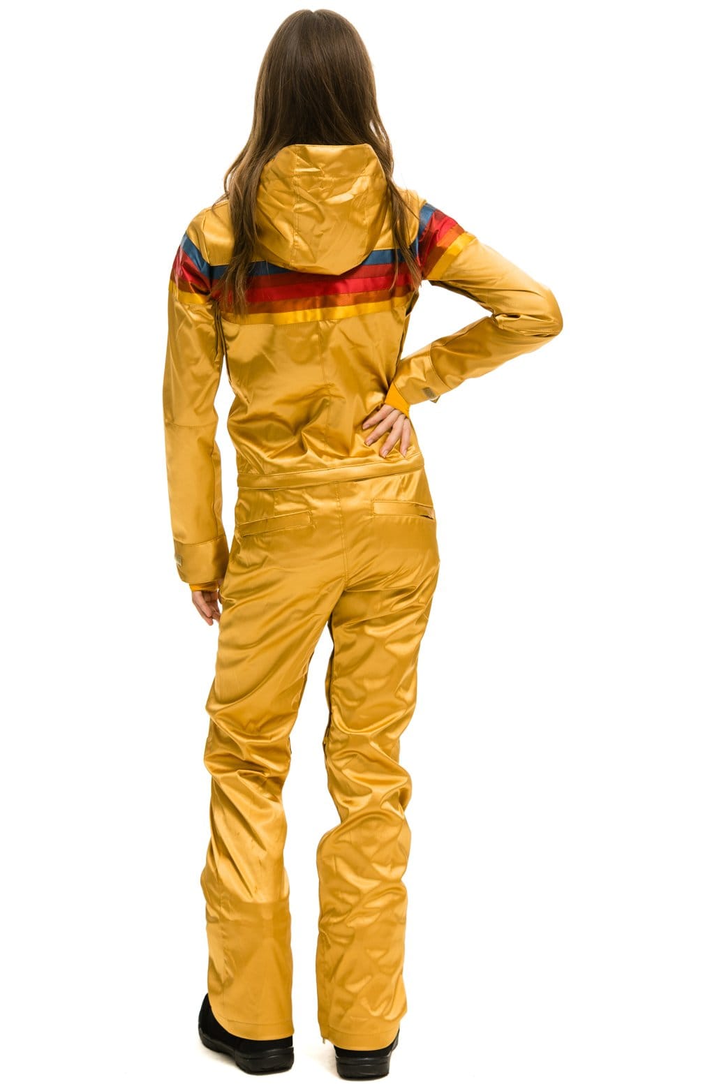 WOMEN'S 5 STRIPE SATIN POWDER SUIT - CHAMPAGNE - Image 9