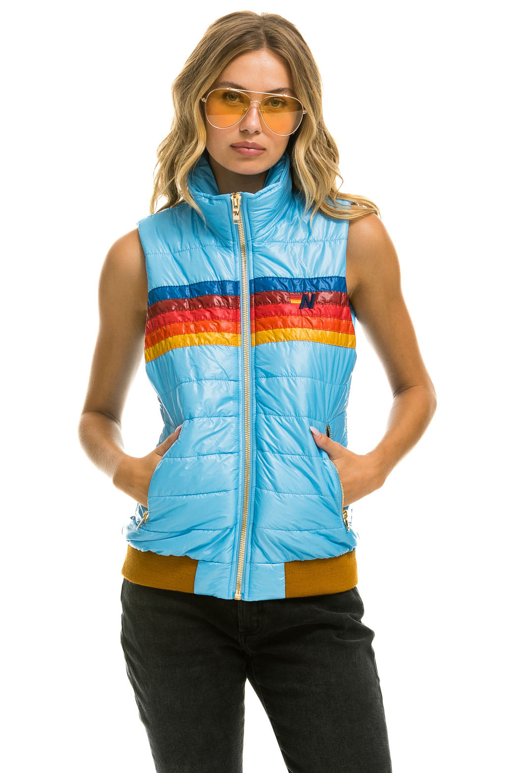 WOMEN'S 5 STRIPE VEST - GLOSSY SKY - Image 2