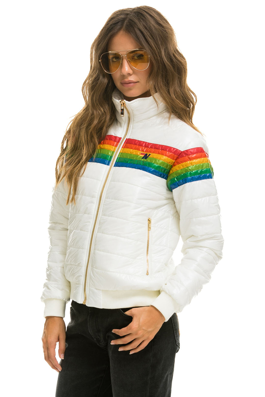 6 STRIPE JACKET - GLOSSY WHITE - Image 4