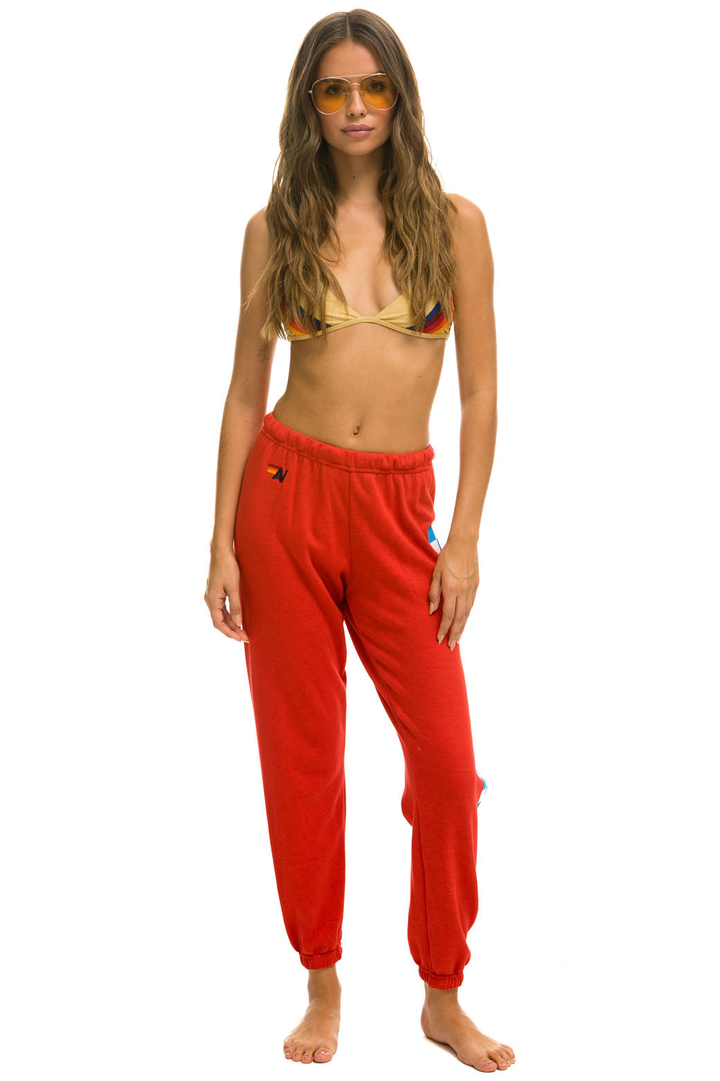 CHECK LEG SWEATPANTS - RED // WHITE // BLUE - Image 2