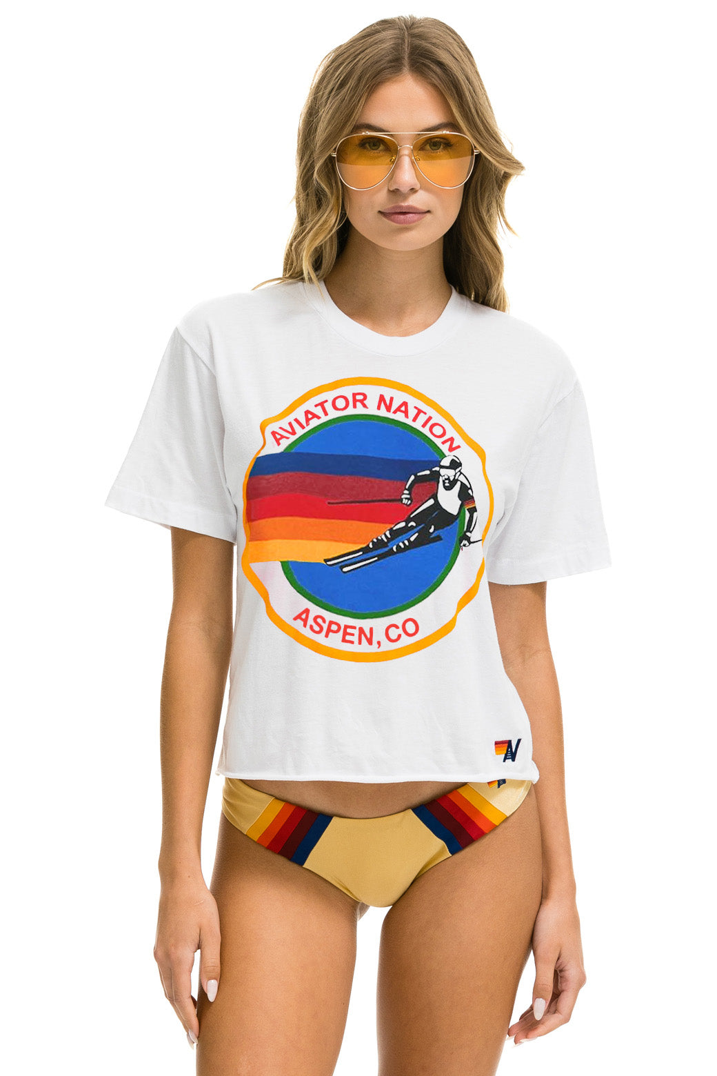 SIGNATURE ASPEN BOYFRIEND TEE - WHITE
