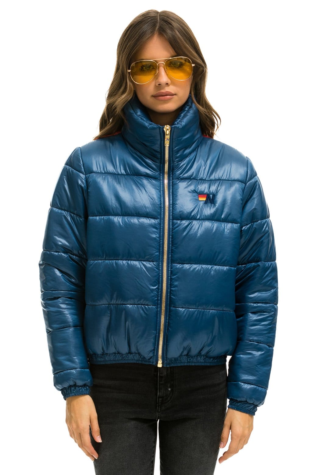 SUNBURST APRES PUFFER JACKET - GLOSSY DEEP BLUE - Image 2
