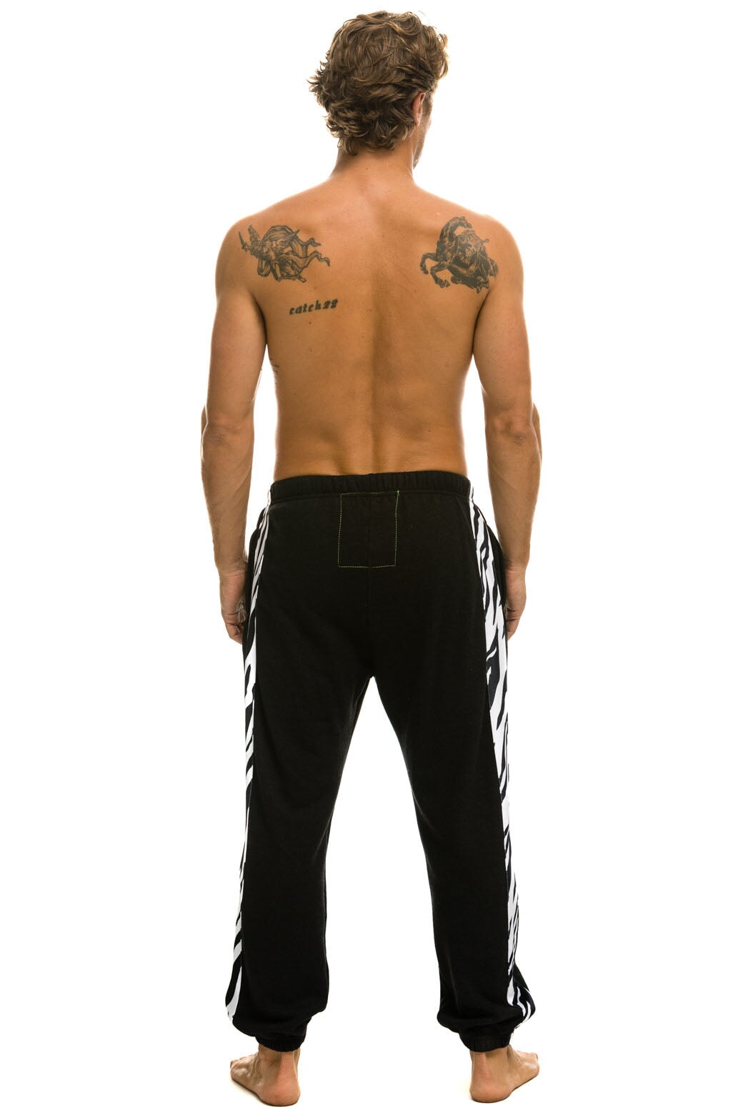 ZEBRA STRIPE SWEATPANTS - BLACK // ZEBRA - Image 4