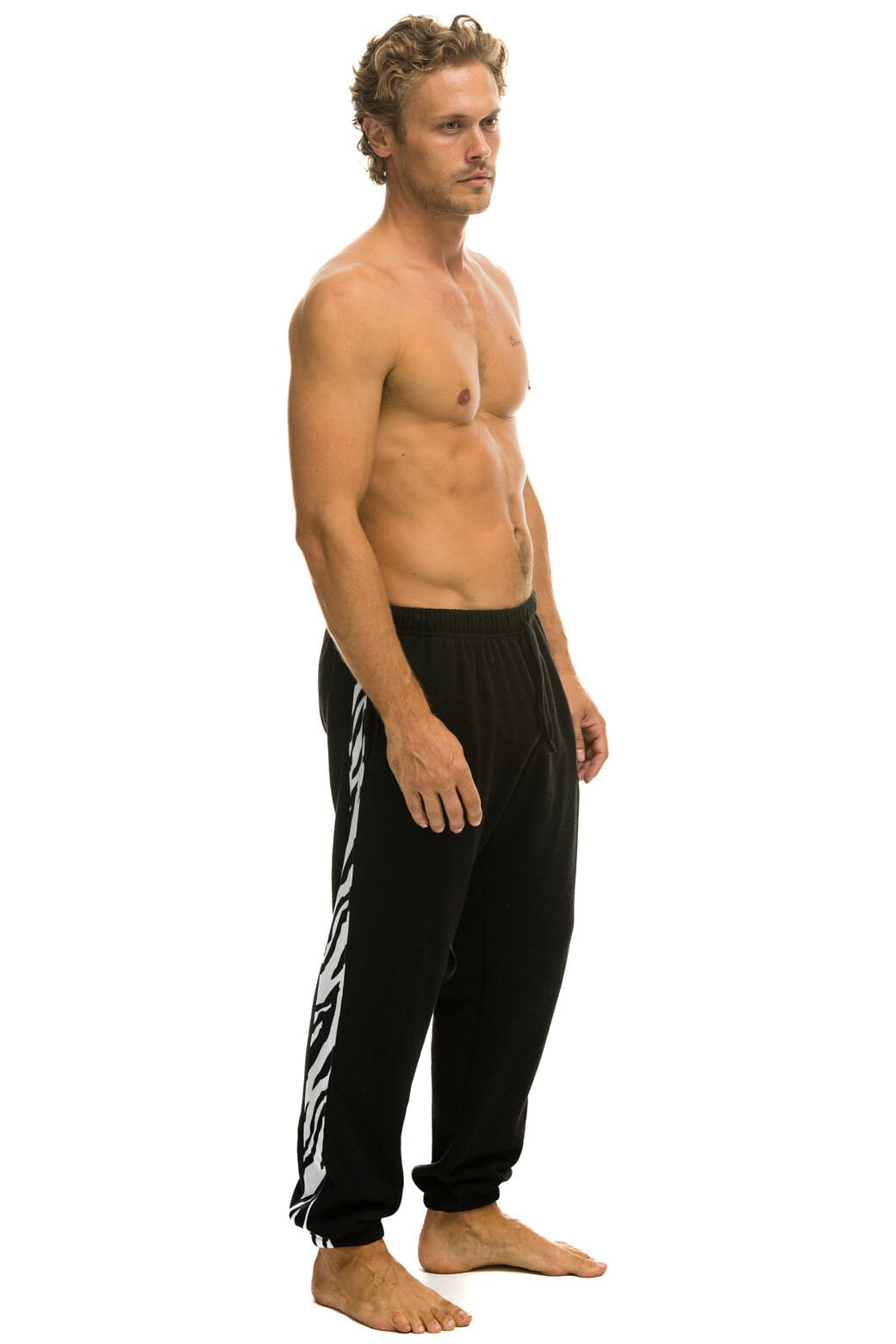 ZEBRA STRIPE SWEATPANTS - BLACK // ZEBRA - Image 3